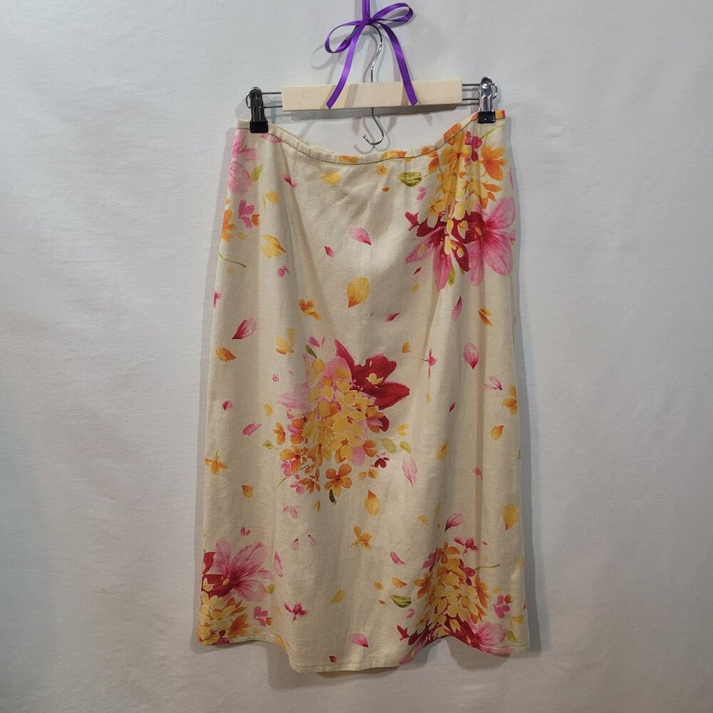 Vintage Floral Liz Claiborne Lizsport Midi Skirt